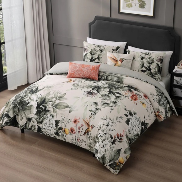 Bebejan Vintage Bloom Reversible King Comforter Set - Picture 3 of 4